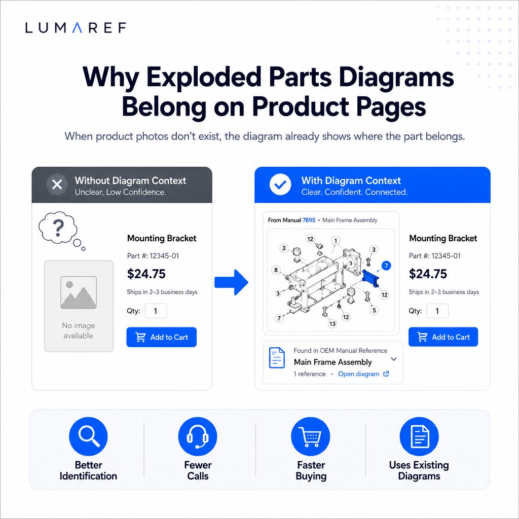 Why Exploded Parts Diagrams Belong on Product Pages